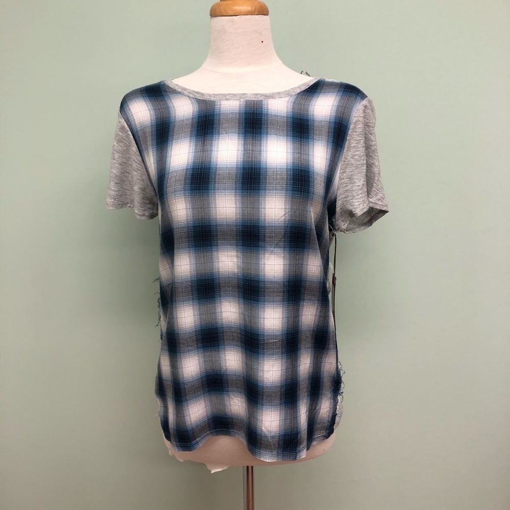Vince Camuto | Women's Plaid T-Shirt | Size Medium